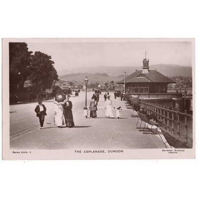 Dunoon Die Esplanade zeigt edwardianische Damenmode, RP Postkarte verschickt 1909