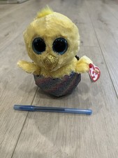NEW TY Beanie Boos - MEGG the Chick in Rainbow Egg Shell (Glitter Eyes) (6 inch)