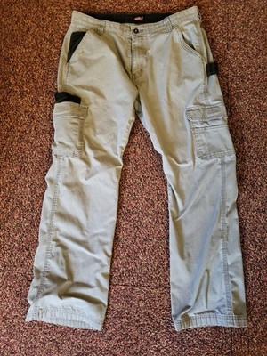 Dickies Workwear Cargo Pockets Trousers Mens W40 Black Grey Tradesmen UK40 161