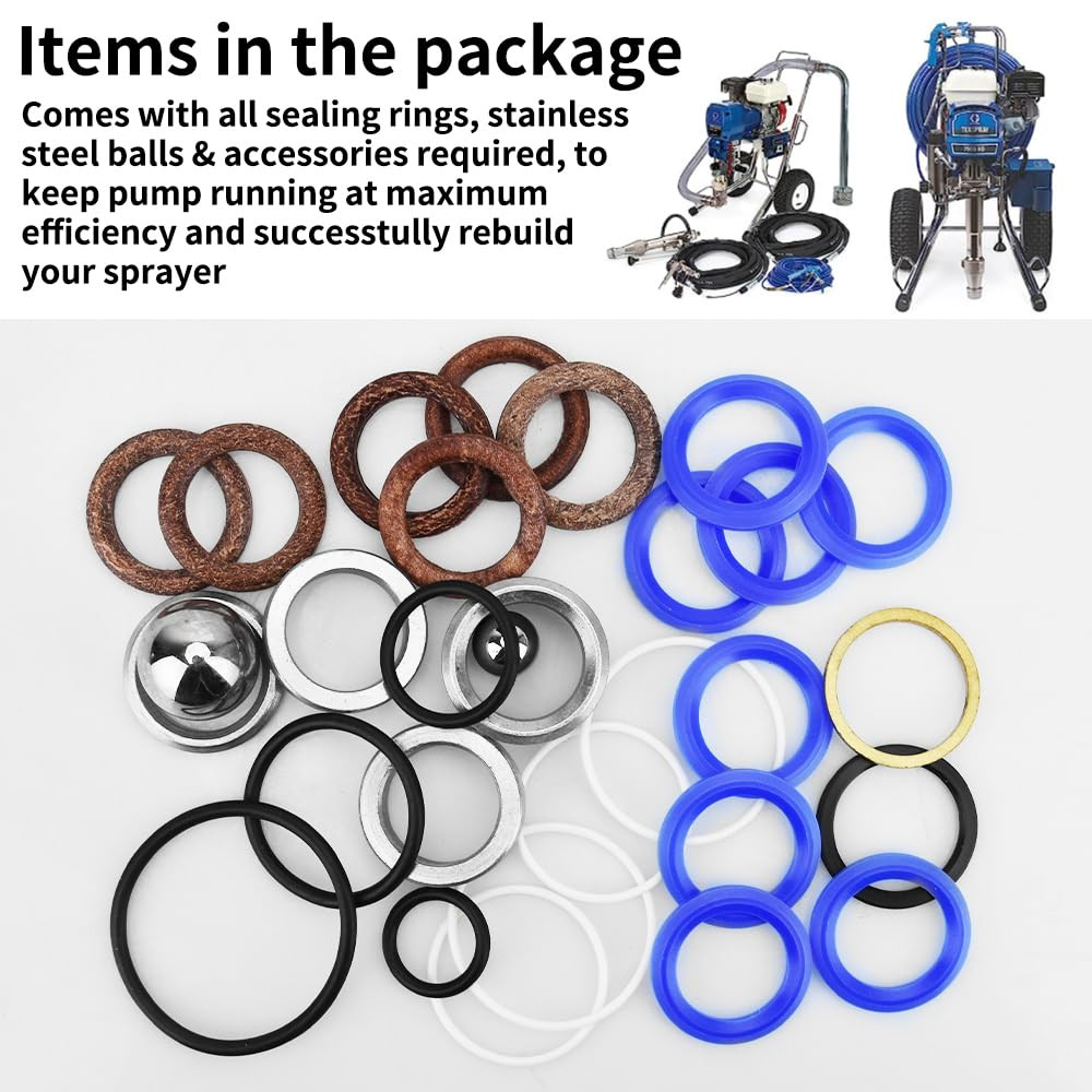 （New）Pump Repair Kit 249123 For Graco GH200 GH300 Fits GMax 7900 Hydramax 225