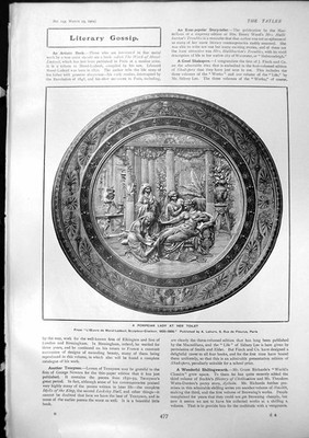 Alte Druckplatte Pompeianische Dame Toilette Oxford Kuchen Spaziergang Jake Freidman 1904 20.