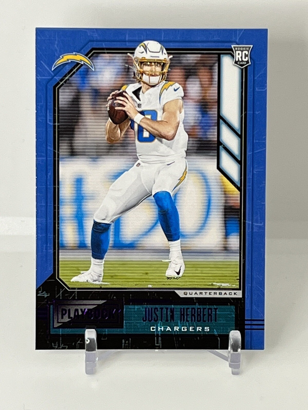 Justin Herbert RC 2020 Panini Playbook Rookie SP Purple Parallel 103 LA Chargers