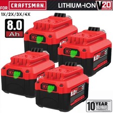 20V For Craftsman V20 20 Volt MAX 8.0Ah Li-ion Battery CMCB204 CMCB202 CMCB206