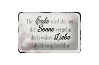 Blechschild Spruch 18X12 Cm Wahre Liebe Bleibt Ewig Bestehn Deko Schild