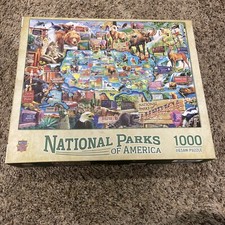 Cavallini Co - National Parks of America 1,000 Piece Puzzle New