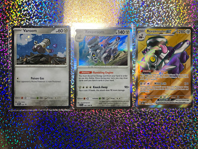 Pokemon TCG: Full Art 216/197 Revavroom ex; Cosmos Holo Promo 026 Varoom