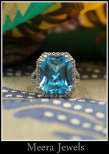 Clear Sky Blue Emerald Cut 13.60CT Aquamarine...