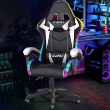 Gaming Chair with RGB LED Lights, High Back Ergonomic Computer Gamer Chair