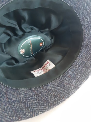 Vintage Harris Tweed Dunn & Co Trilby Hat - Mens - Size 56cm or 6 7/8" - VGC - Picture 4 of 7