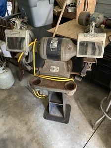 SUPER RARE STANLEY 3 PHASE INDUSTRIAL BENCH GRINDER! BALDOR,CRAFTSMAN,etc. LOOK!