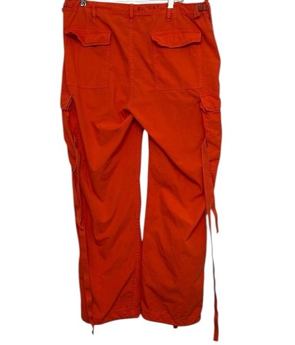 Pantalon cargo orange vintage années 90 Y2K Polo Ralph Lauren 36/32 parachute utilitaire - Photo 5 sur 15