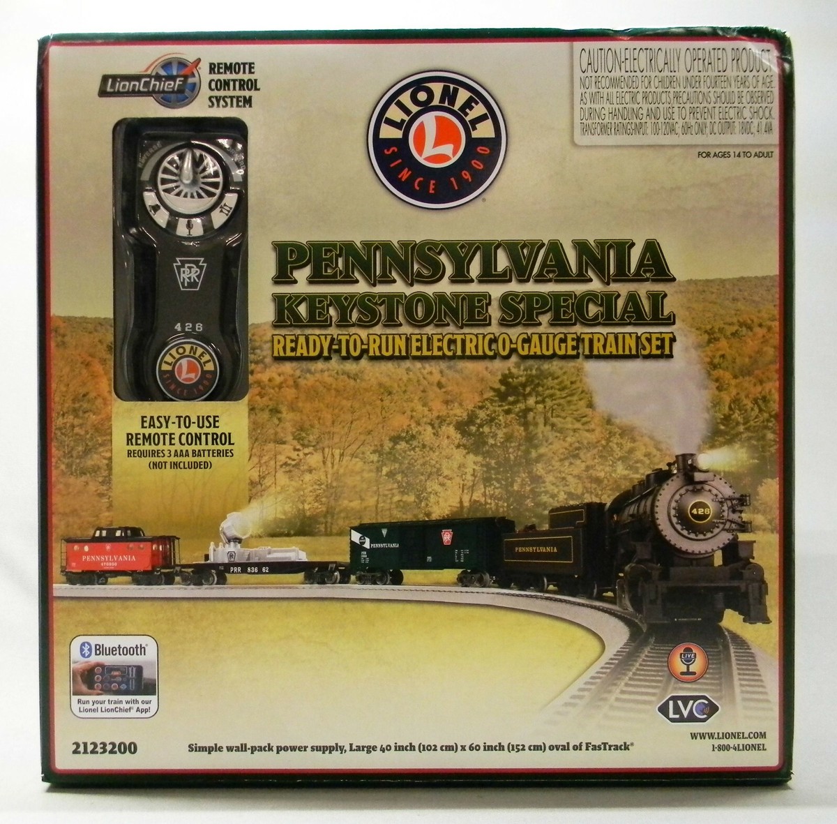 LIONEL PRR KEYSTONE SPECIAL LIONCHIEF BT 5.0 TRAIN SET O GAUGE