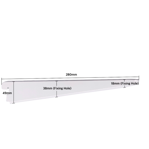 Twin Slot Shelving Wall Upright Bracket Support WHITE BLACK Adjustable shelf - Picture 14 of 24