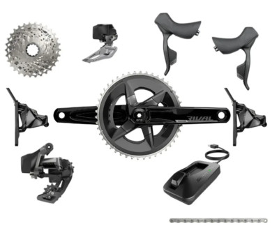 Sram Rival eTap AXS, 2x12 Gruppe Disc Flatmount, NEU