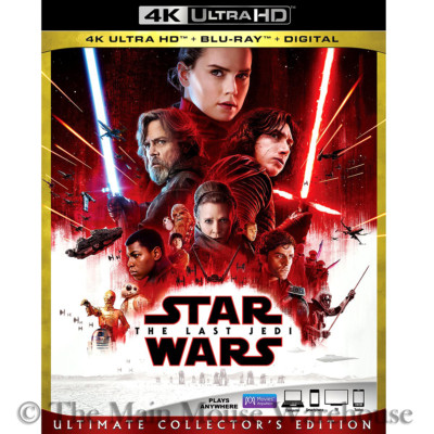 Star Wars Episode VIII The Last Jedi 4K Ultra HD Blu-ray and Digital Copy Code