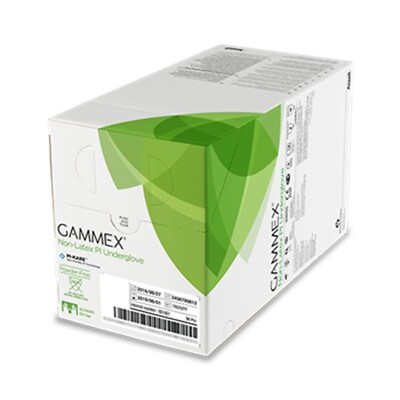 *50-Pairs* Ansell Gammex Non-Latex PI Underglove PF Size-7.5 Gloves Box 20687275