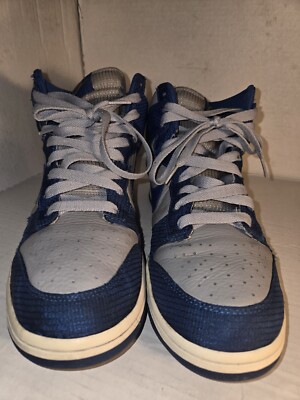Men's 12 Nike Dunk High 317982 006 Team Blue Kentucky Vintage 