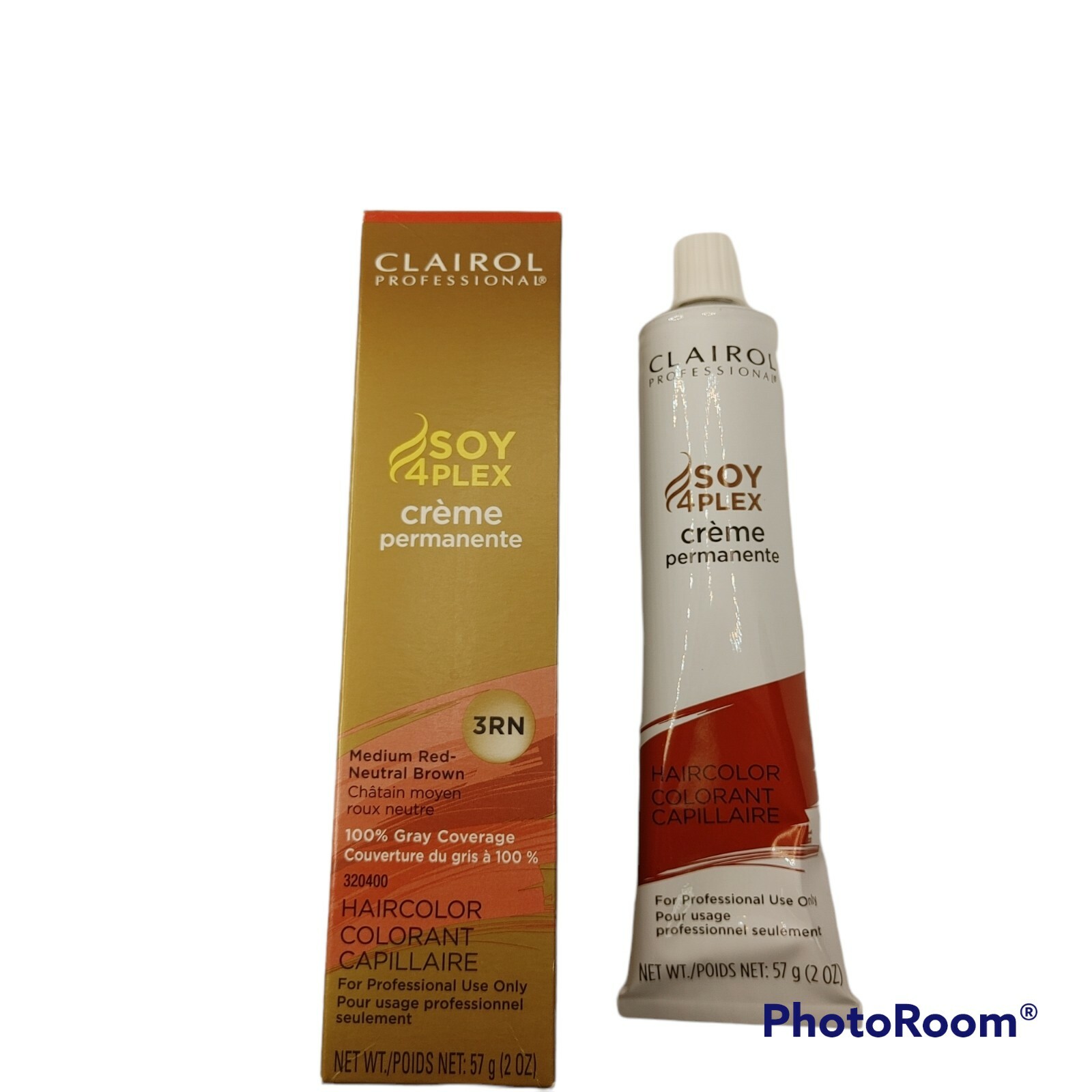 Clairol Professional Soy4Plex Creme Permanente 3RN Medium Red-Neutral Brown 2 0Z
