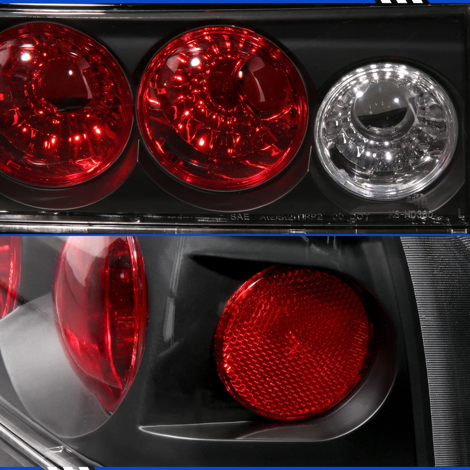Luces traseras negras para Honda Civic Hatchback CX/DX/Si/Base 1988-1991 Foto 3 de 4