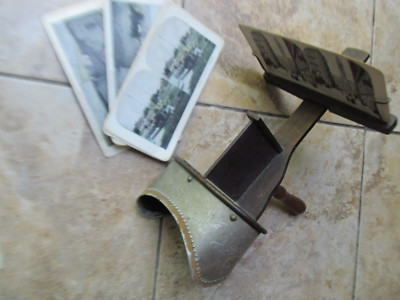 Scarce Antique Victorian 3-D Stereo KEYSTONE Photo Viewer, ''Stereoptican'', Cards