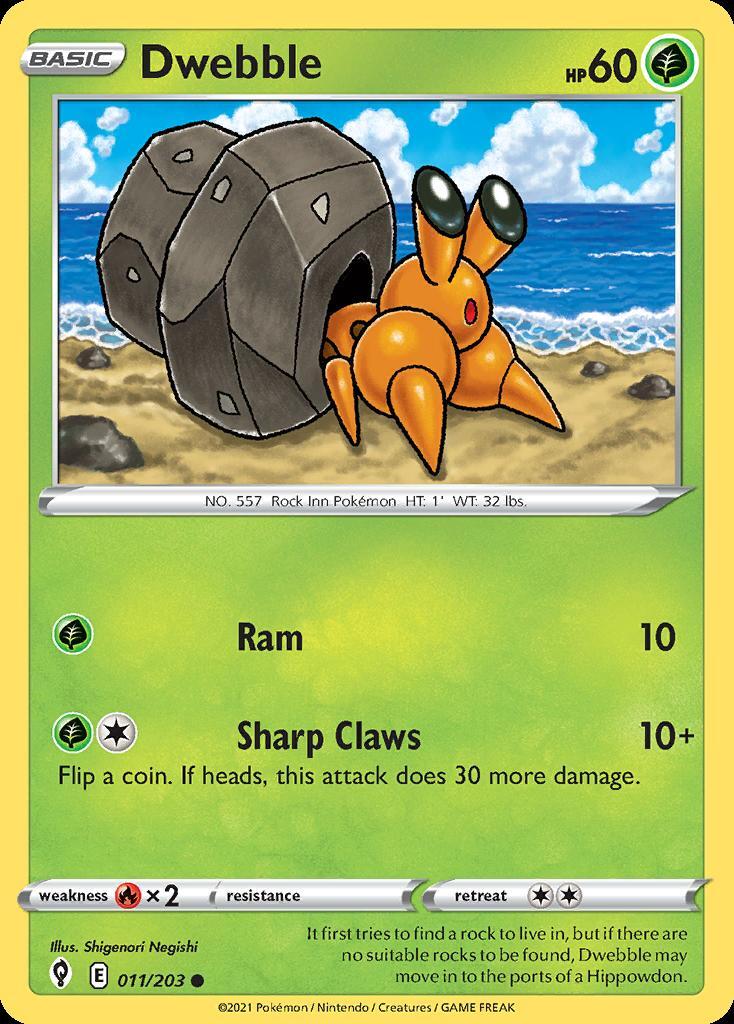 Pokemon Dwebble (11/236) Evolving Skies NM