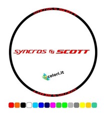 Kit di 8 adesivi in vinile per cerchi bici da strada mtb SYNCROS - SCOTT