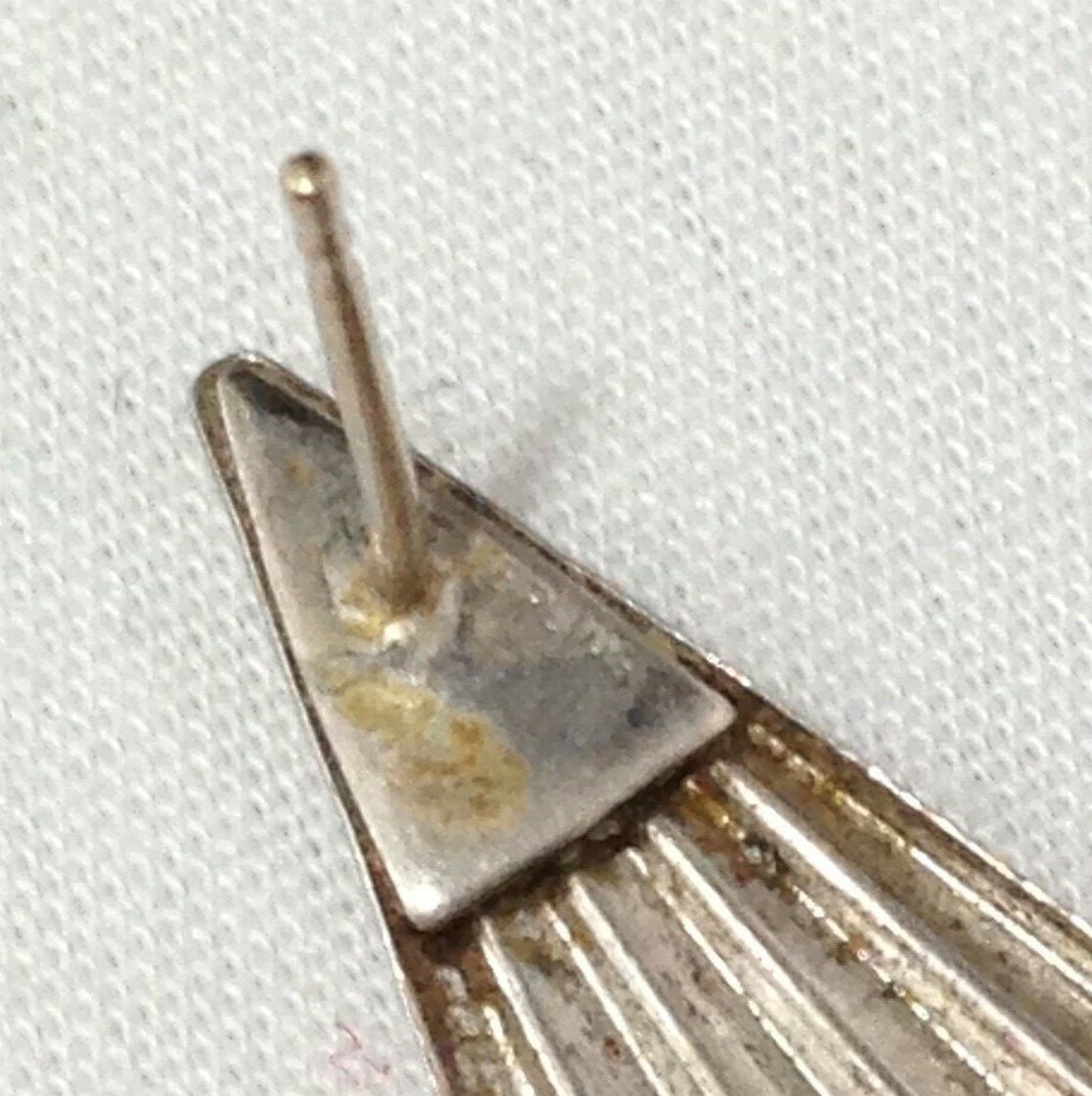 Vintage SIGNED .925 Solid Sterling Silver Earring… - image 5