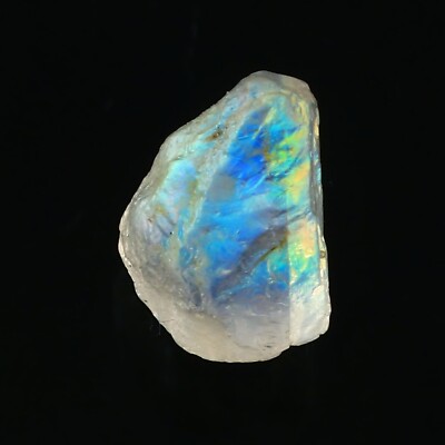 Natural Madagascar Rainbow Moonstone Multi Fire Loose Stone Top Quality M232