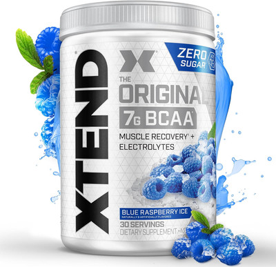 Original BCAA Powder Blue Raspberry Ice, Sugar Free Post Workout Muscle Recovery