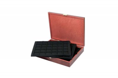 Lindner S2495-S2115CE LINDNER Echtholz Münzkassette für 150 Münzen/Münzkapseln b
