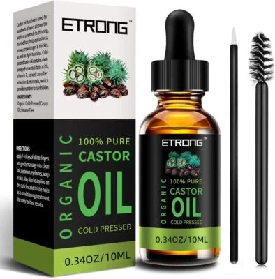 ETRONG Organic Castor Oil,Pure Cold Pressed Oil for...