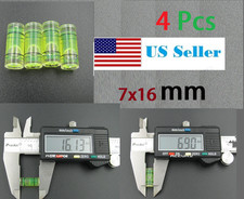 4 PCs Acrylic Tube Bubble Spirit Level Vial Measuring Instrument D 7mm L 16mm