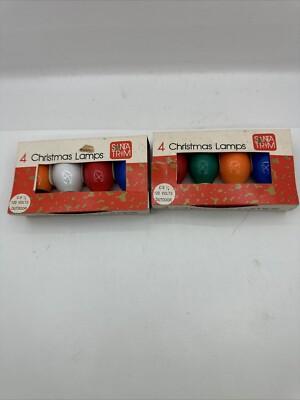 santa trim christmas lamps bulbs C - 9 1/4  Multi Color