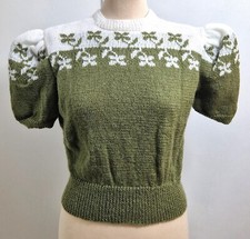 Womens 1940/50s Style Hand Knit Jumper WW2 reenactment WWII 50s Rockabilly