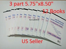 12X-3 part Sales Order Book Receipt Invoice Triplicate 30 sets Form 5.75"X8.50" 