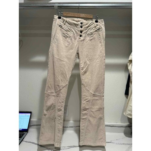 Neu ohne Etikett Free People Samt Schlaghose Größe 6 creme-khaki