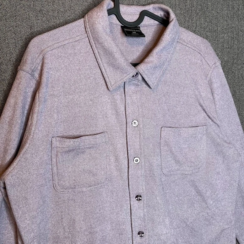 32 Degrees Shirt Men's L Purple Lilac Soft Warm Button Up Outdoor Casual Sport - Image 2 of 4
