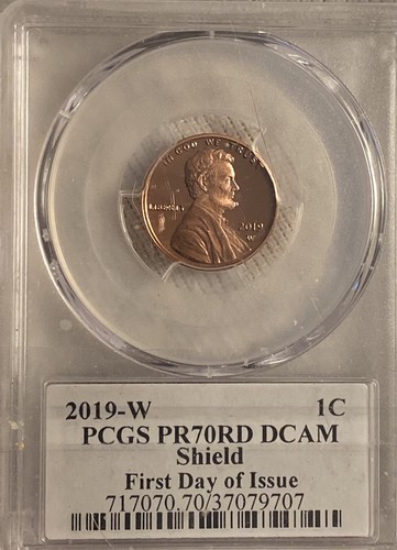 2019-W LINCOLN CENT REVERSE PROOF PCGS PR70RD FDOI CLEVLAND ARROWS POP 25 - Picture 2 of 5