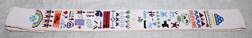 ÉCHARPE VINTAGE GARÇON SCOUT ORDRE DE LA FLÈCHE ORNÉE PERLÉE MAIN - Photo 6/14