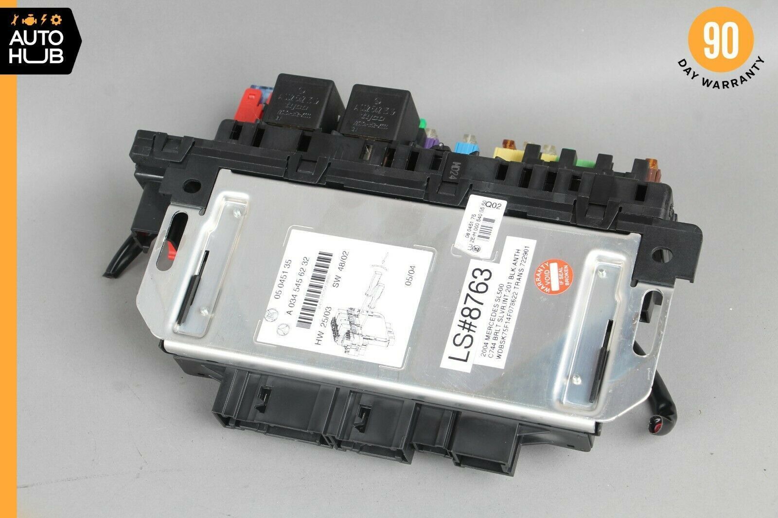 03-12 Mercedes R230 SL500 SL550 SL55 AMG Rear SAM Fuse Box Relay Module OEM
