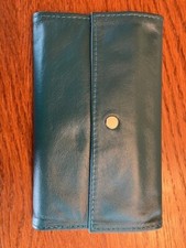 Womens Handmade Leather Wallet, Full Size, Lovely Dark Teal, New