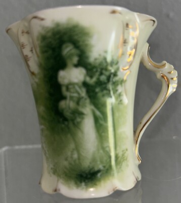 Rosenthal Sevres Printemps Lady Green  Cup 2.25    1881 - 1906 Demi / espresso
