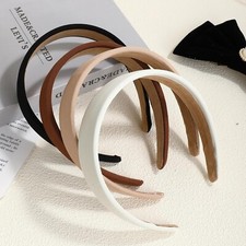 Wide Non-Slip Solid Color Headbands for Women: Top Knot Hair Accessories - 4PCS