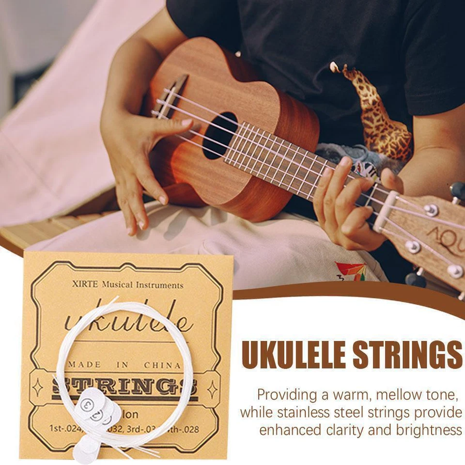 Ukulele Strings For Soprano Concert Tenor Nylon 4 S1S9 Set in String Pcs ι_ X2U9 - Image 2 of 4
