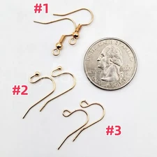 20mm High Quality Light Gold Earwire Coiled Earring Findings 20pcs Fish Hooks