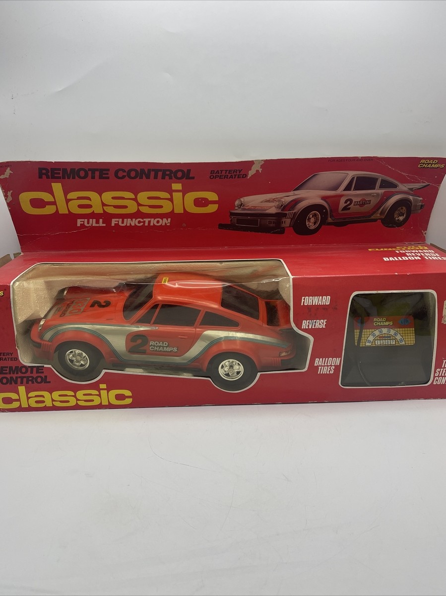 Rare Vintage 1986 Road Champs Remote Control Car Porsche 930 Turbo
