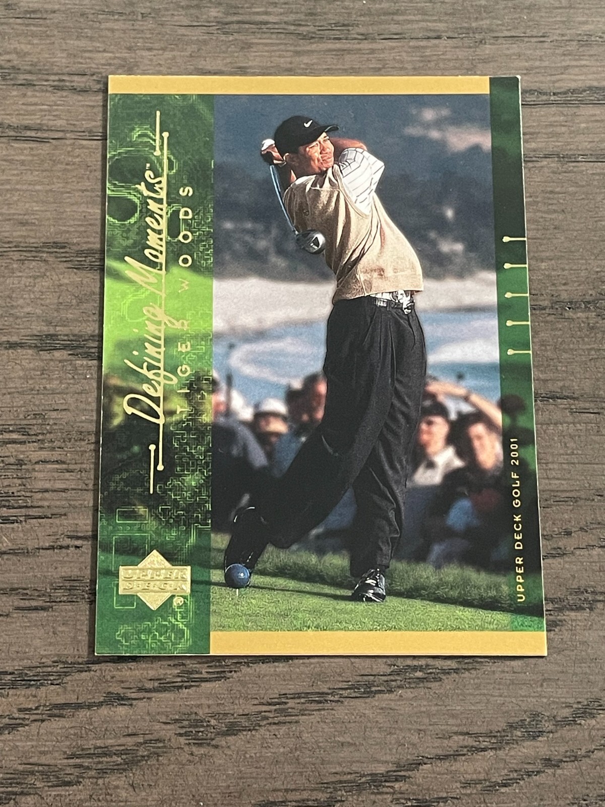 2001 Upper Deck Golf Defining Moments Tiger Woods Rookie #124