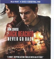 No Disc No Case ORIGINAL COVER ART Reacher Never Go Back 2017 Blu-ray Cover 