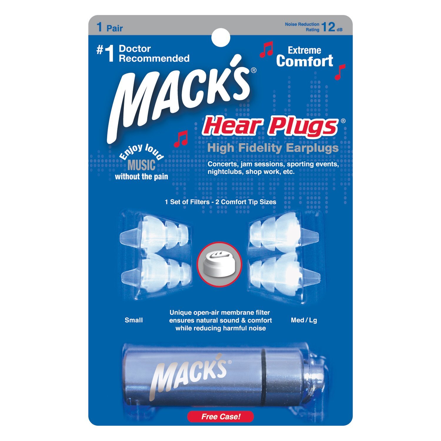 Mack's Hear Ear Plugs (1 Pair) - Clear