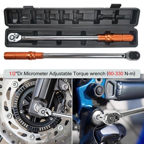 Heavy Duty Torque Wrench Adjustable Torque Wrench 1/2" Drive Micrometer 60-330Nm - Picture 14 of 19